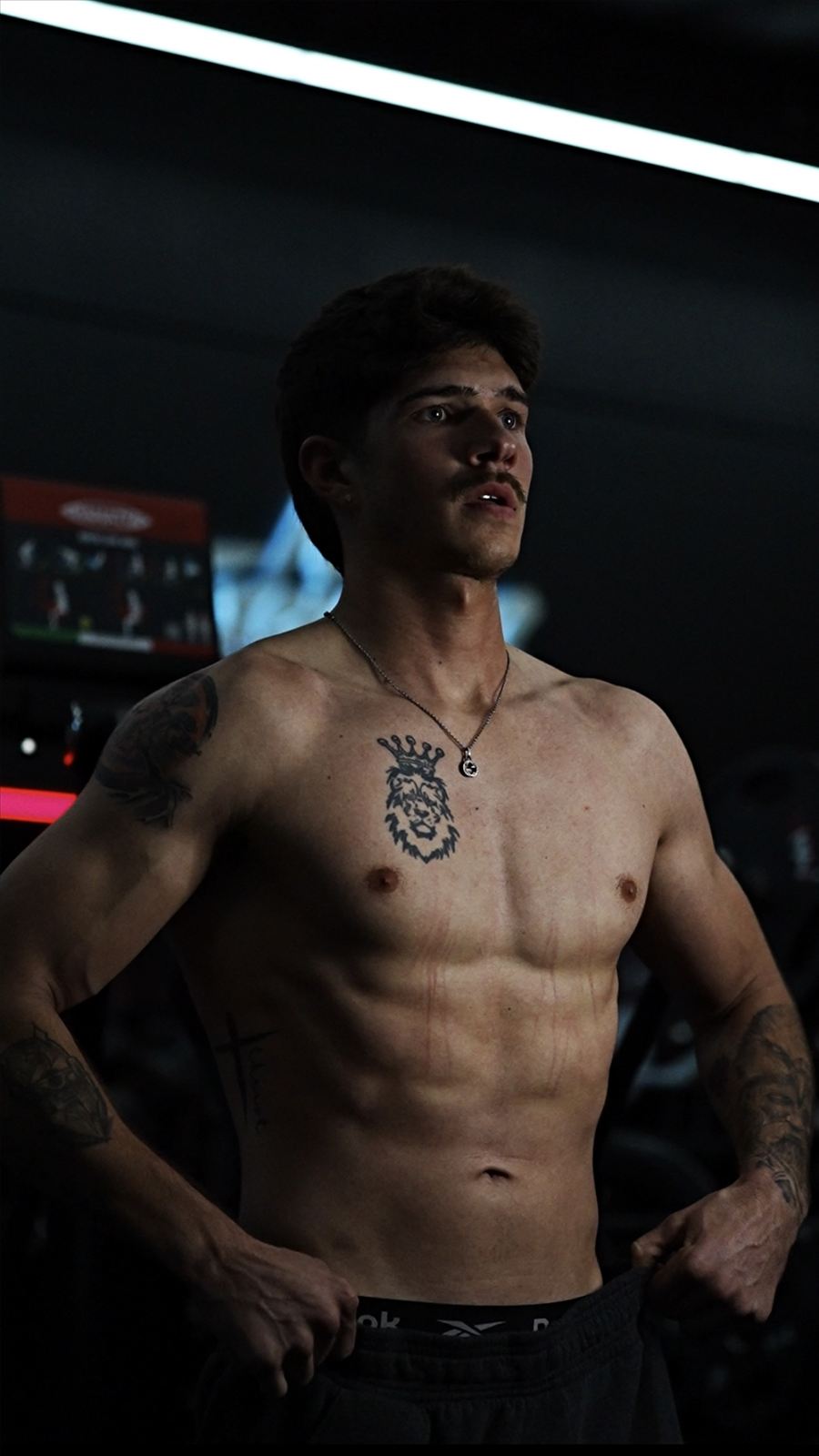 Lifter mid-training session, results of consistent work